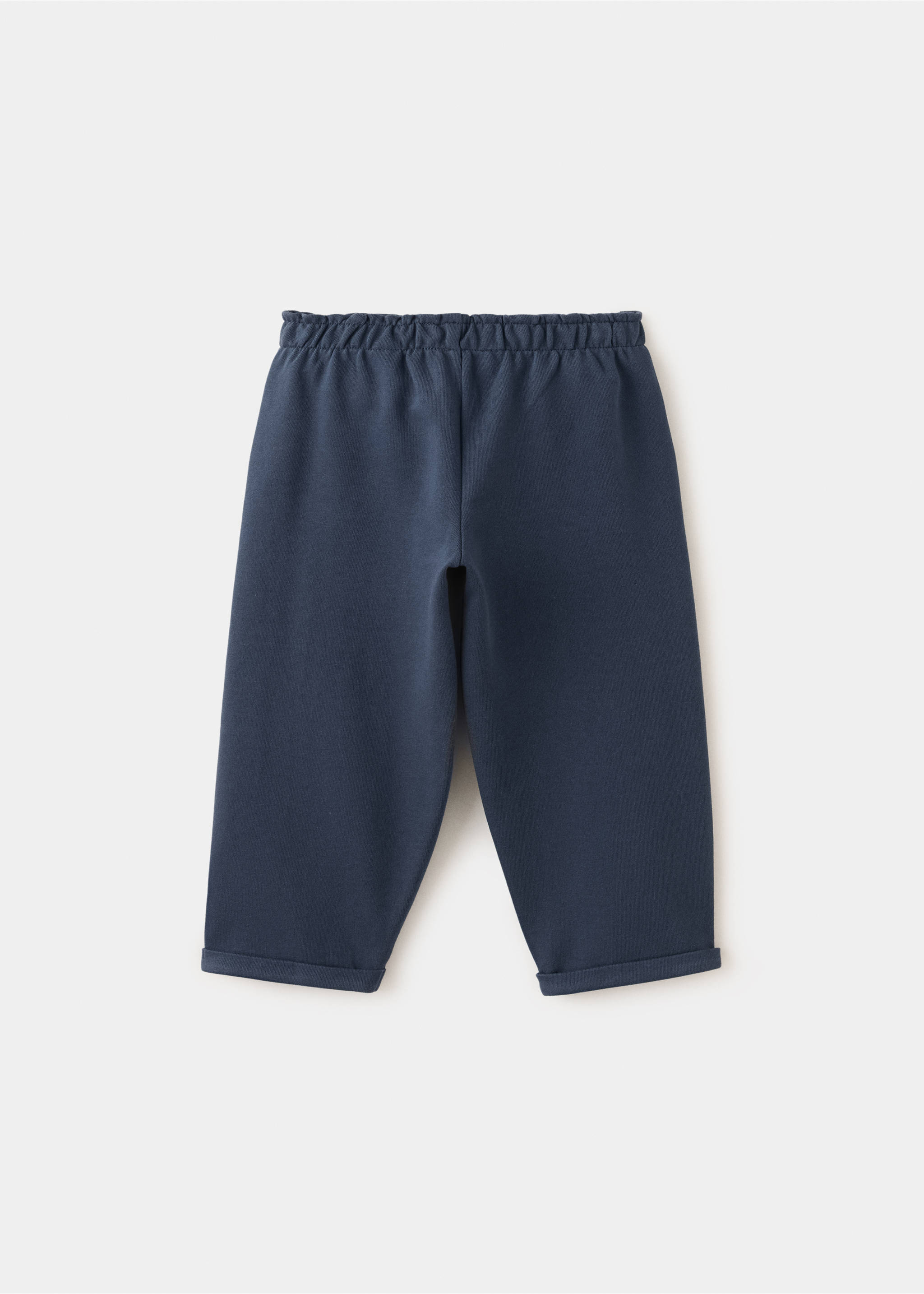 Joggers de algodão com cordão - Verso do artigo, Azul-marinho. Ref: 37093309-00.