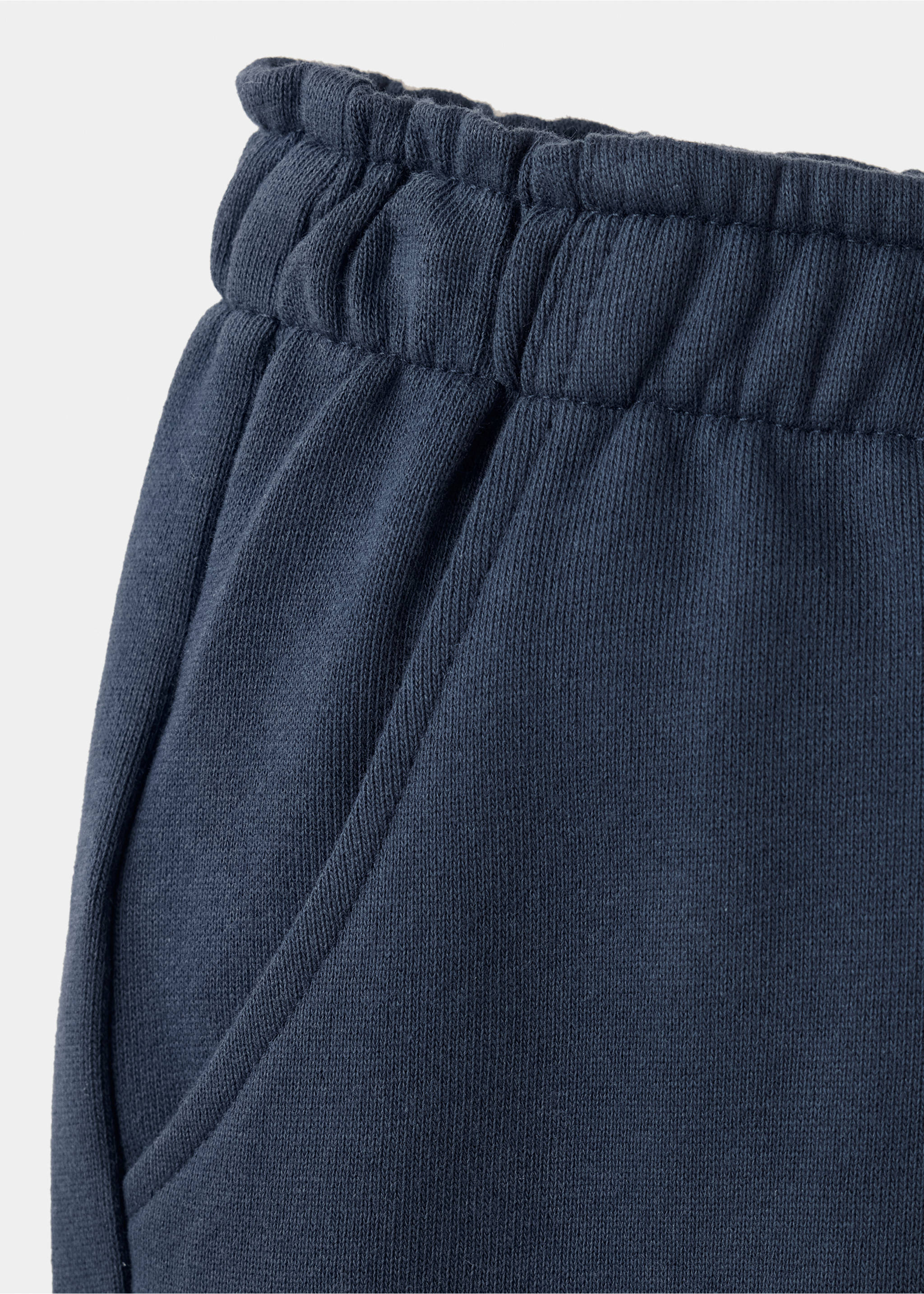 Joggers de algodão com cordão - Pormenor do artigo 0, Azul-marinho. Ref: 37093309-00.