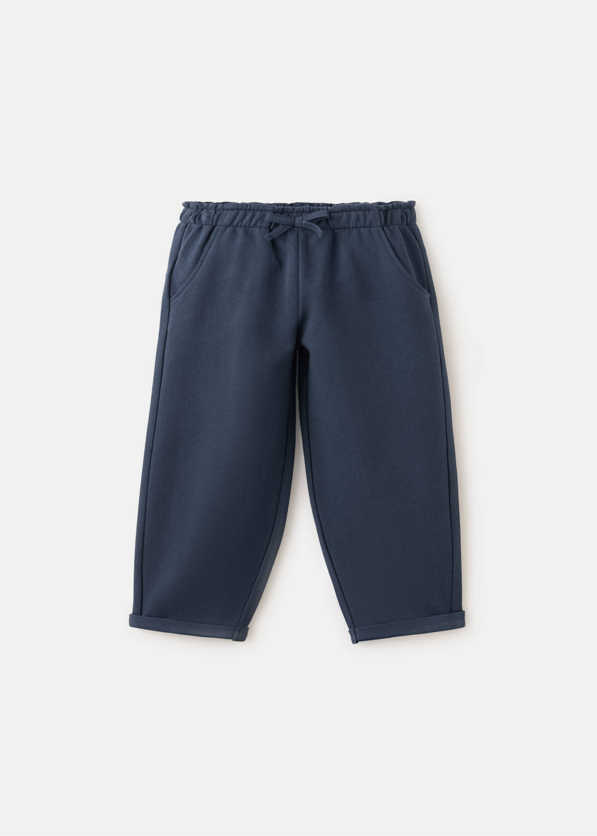 Joggers de algodão com cordão - Artigo sem modelo, Azul-marinho. Ref: 37093309-00.