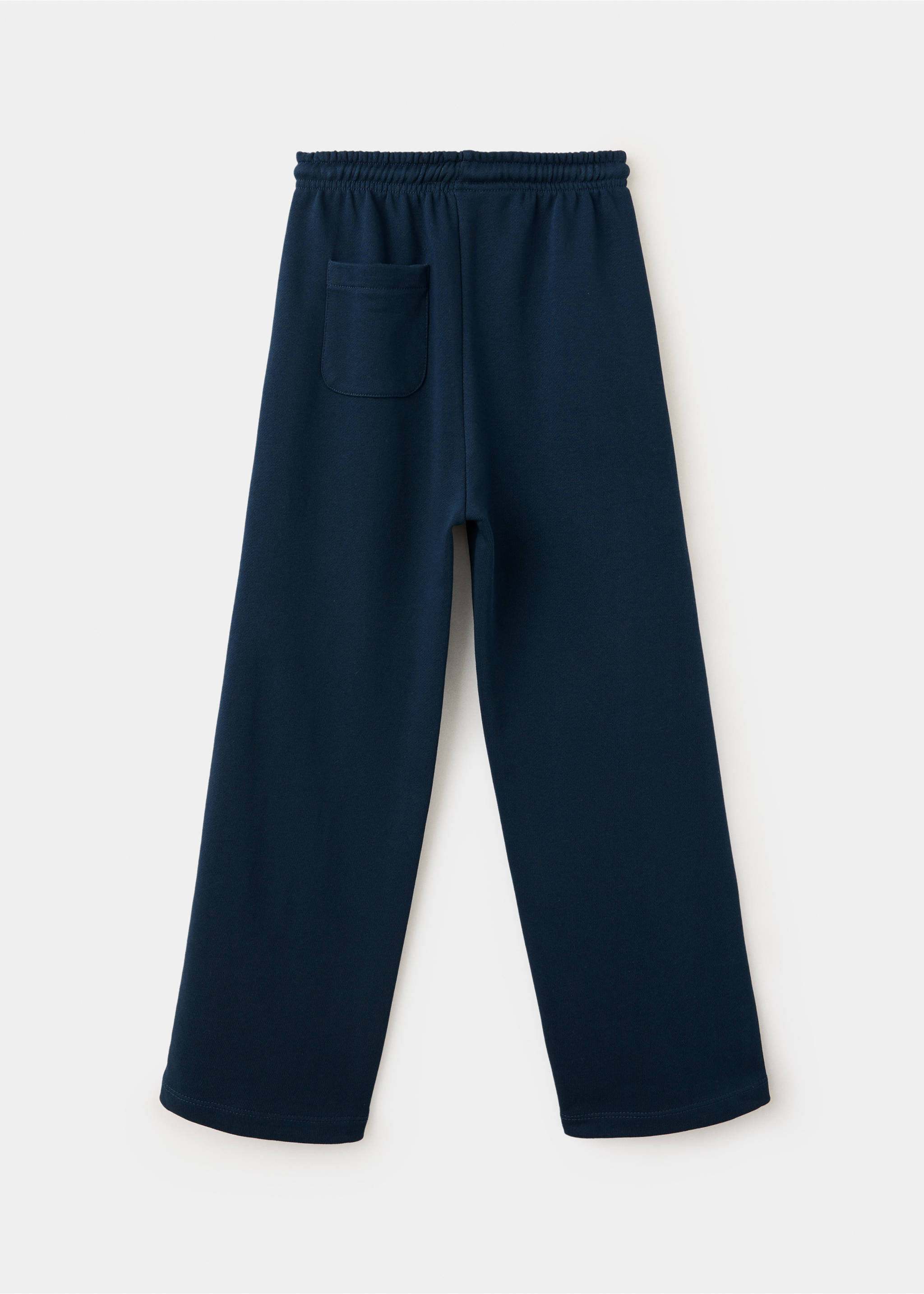 Pantalon droit coton - Verso de l’article, Bleu marine. Ref: 37093310-00.