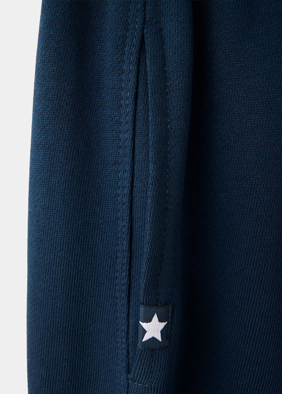 Cotton jogger-style trousers — Navy