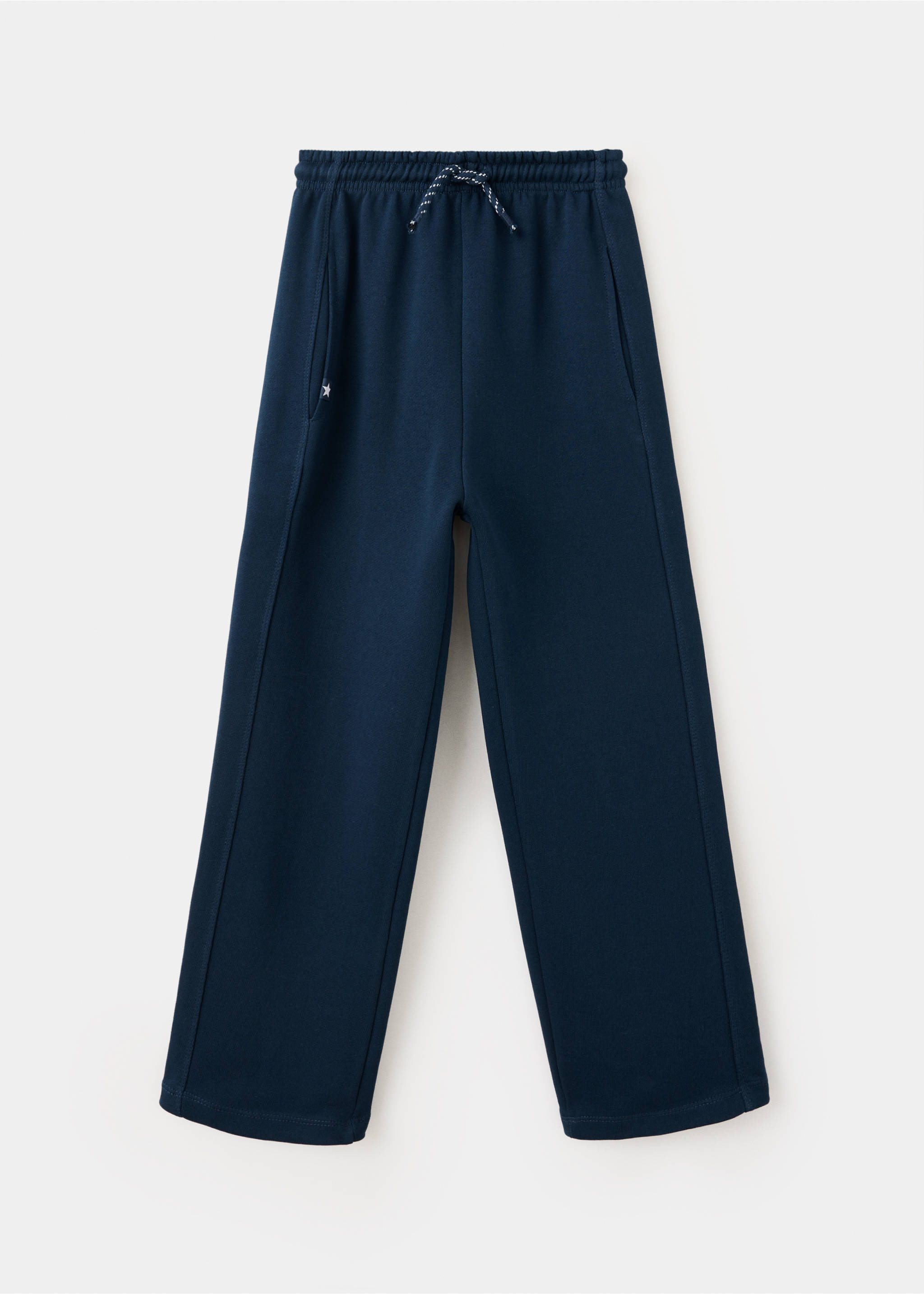 Pantalon droit coton - Article sans modèle, Bleu marine. Ref: 37093310-00.