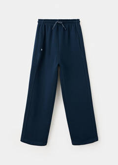 Cotton jogger-style trousers — Navy 1