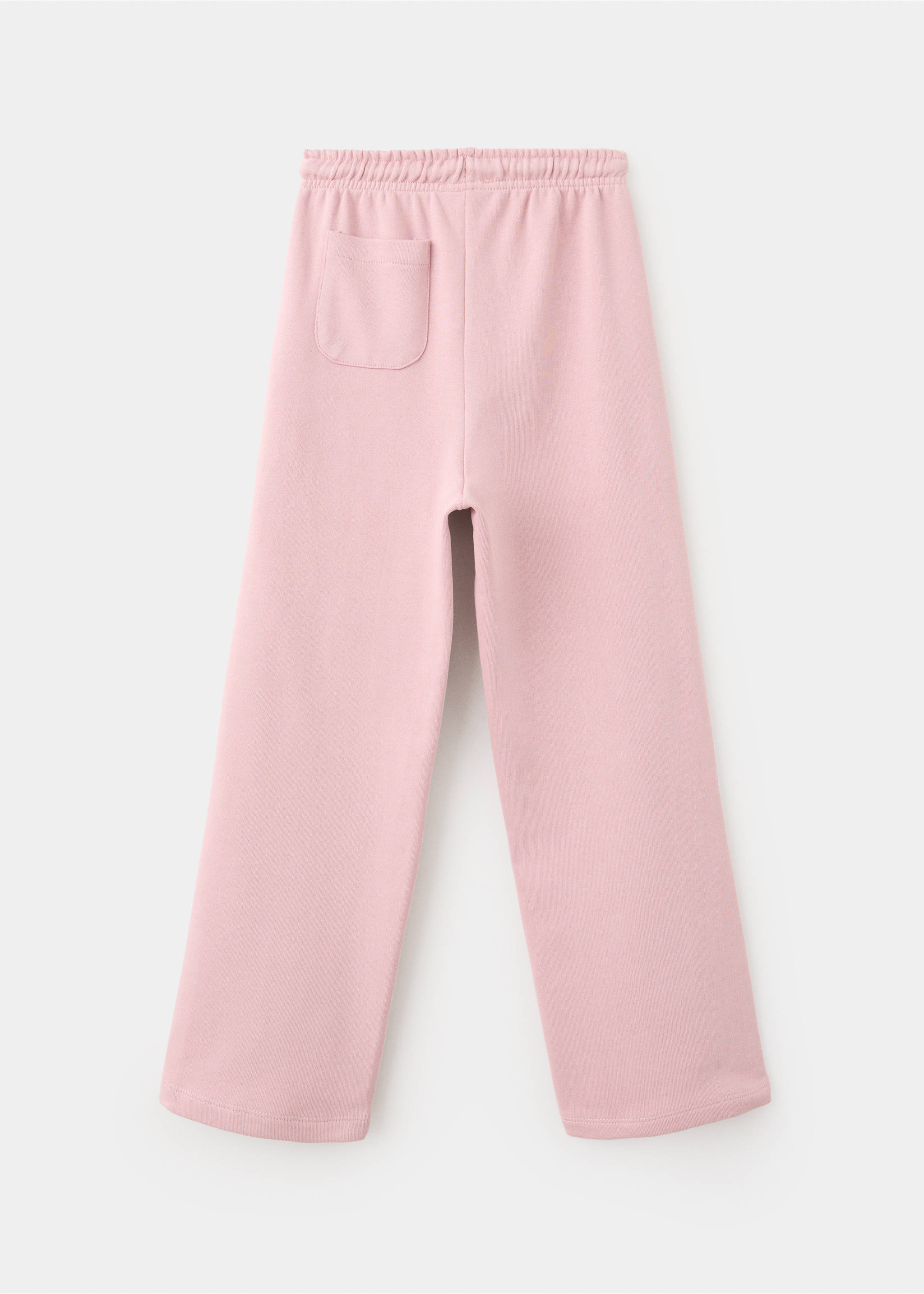 Pantalon droit coton - Verso de l’article, Rose. Ref: 37093310-00.