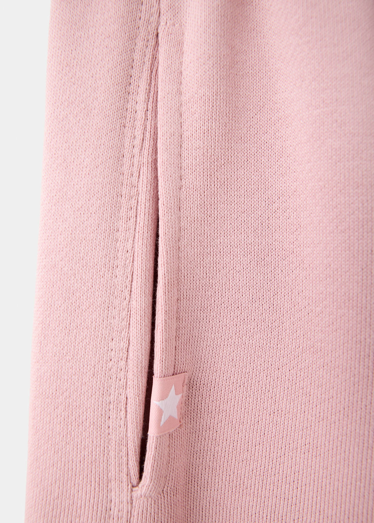 Cotton jogger-style trousers — Pink