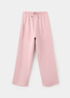 Cotton jogger-style trousers — Pink 1