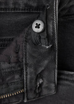 Skinny fit cotton jeans — Black denim 2