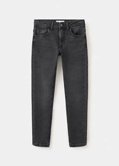 Skinny fit cotton jeans — Black denim 1
