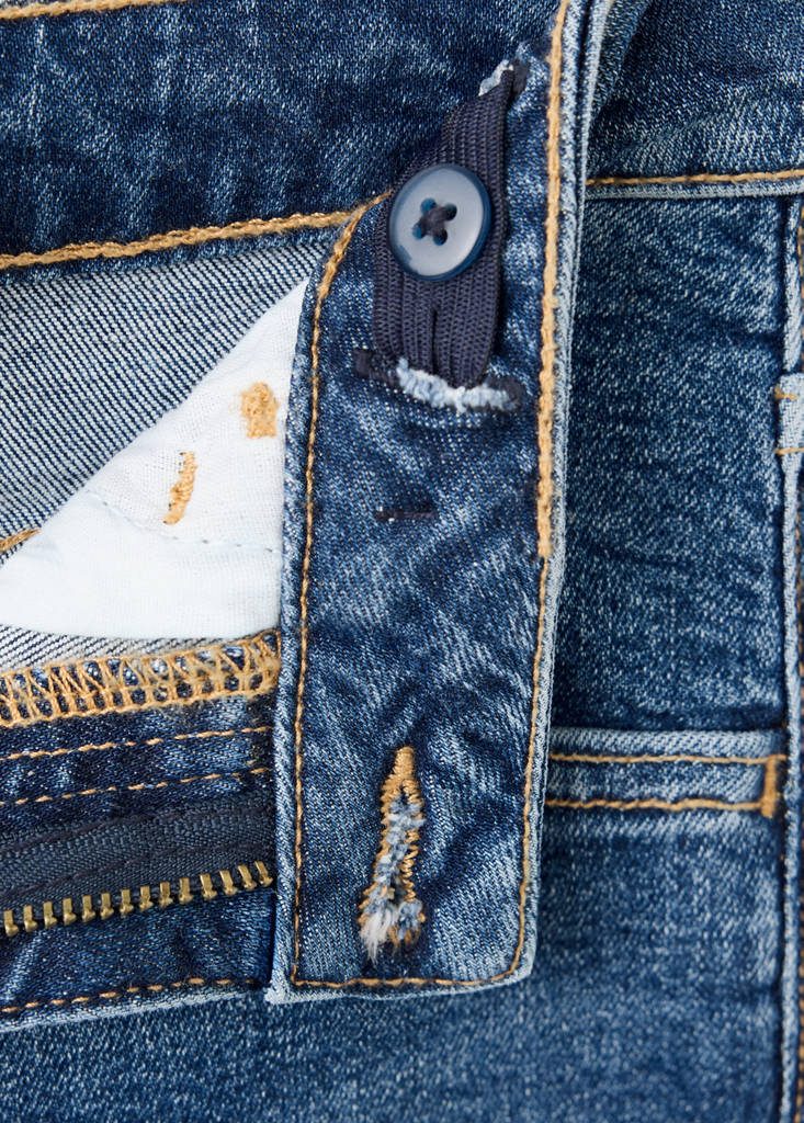 Skinny fit cotton jeans — Dark Blue