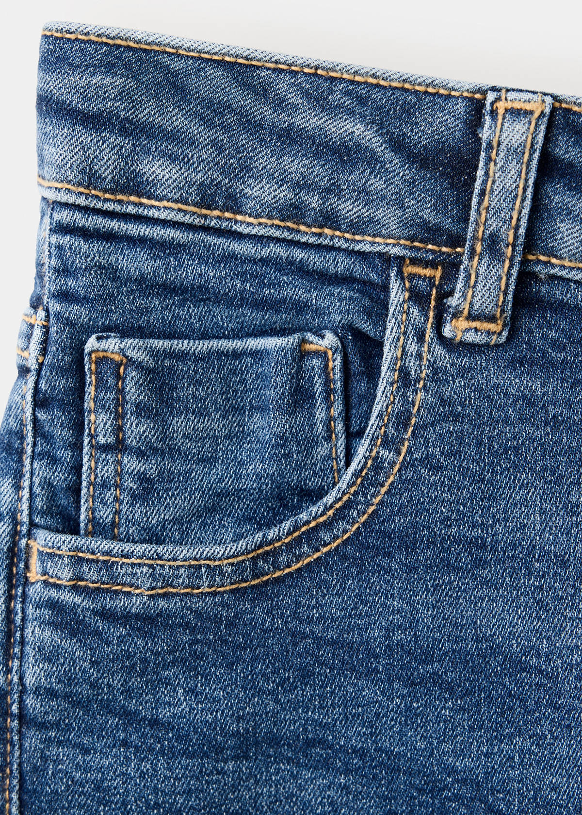 Skinny fit cotton jeans — Dark Blue