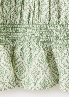 Printed ruched blouse — Pastel Green 3