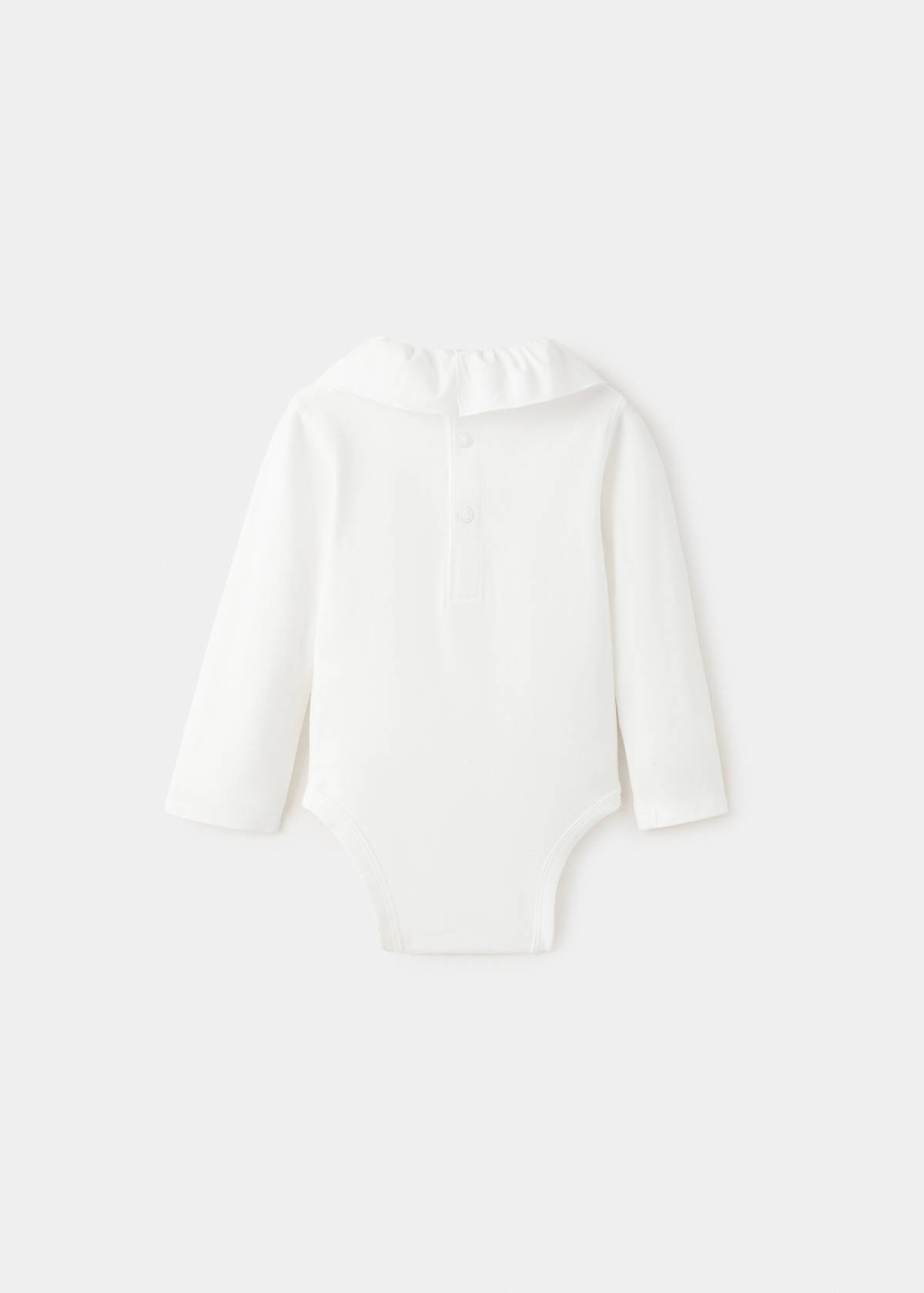 Cotton baby collar playsuit — Off White