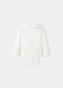 Cotton baby collar playsuit — Off White 3