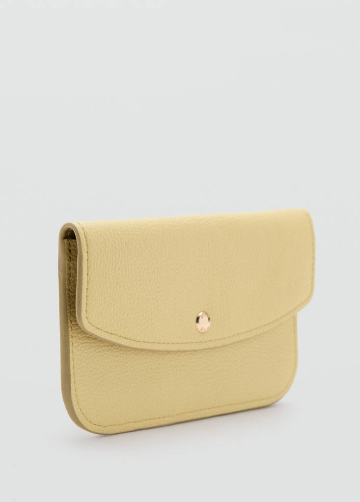 Wallet with button flap — Vanilla