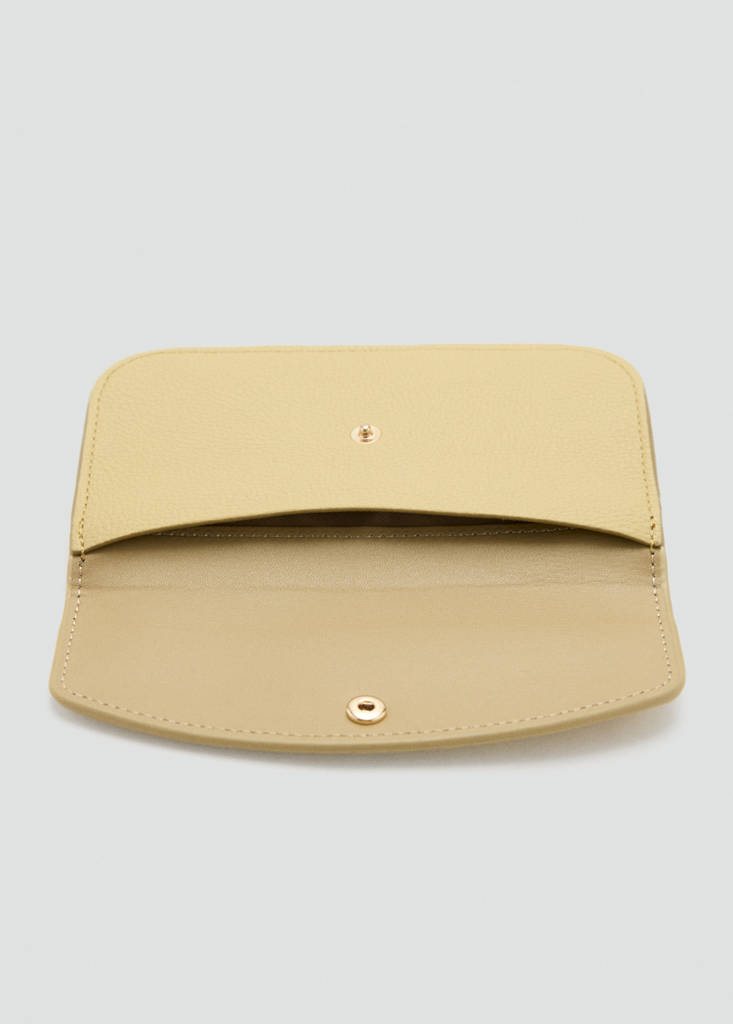 Wallet with button flap — Vanilla