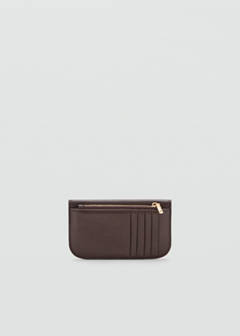 Wallet with button flap — Chocolate 4