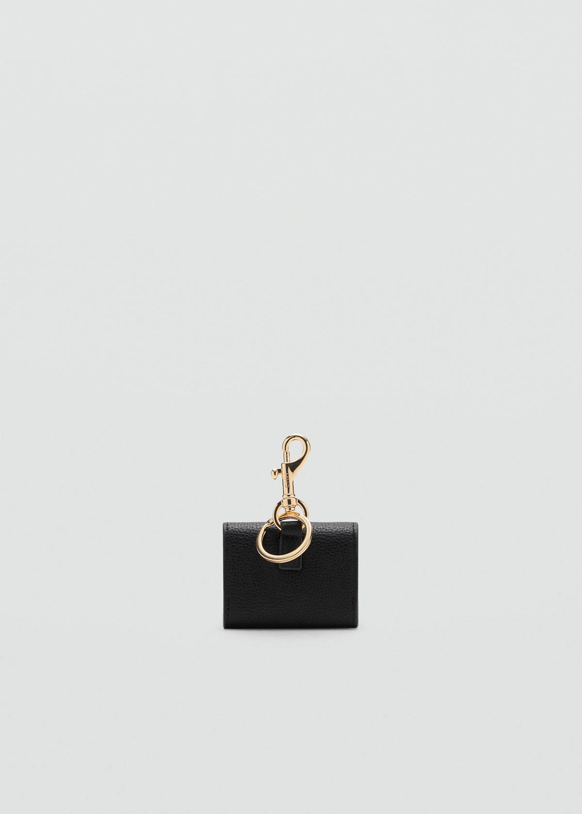 Earphone pouch with flap — Black