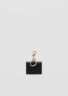 Earphone pouch with flap — Black 2