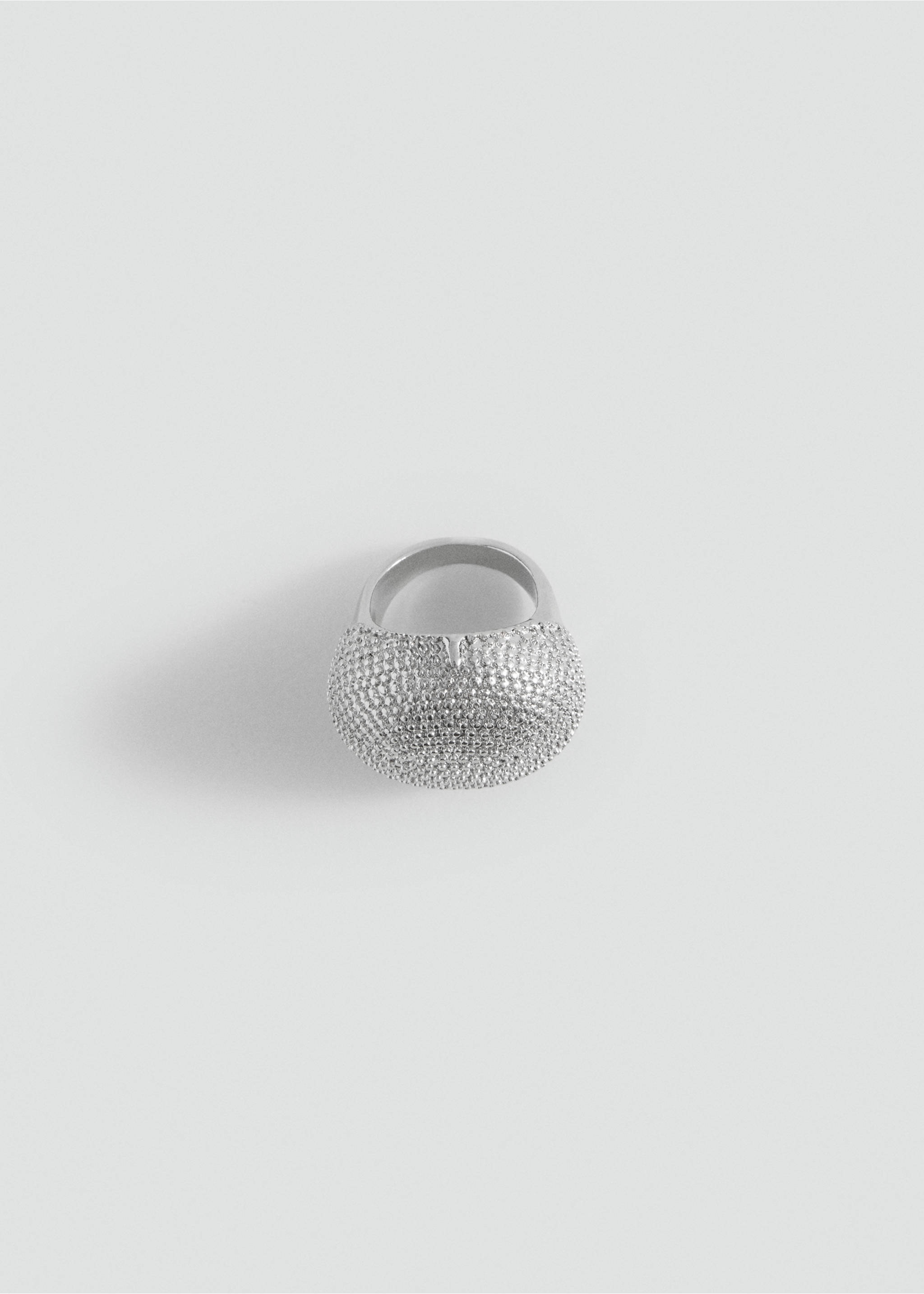 Embossed metal ring - Article without model, Silver. Ref: 37093323-00.