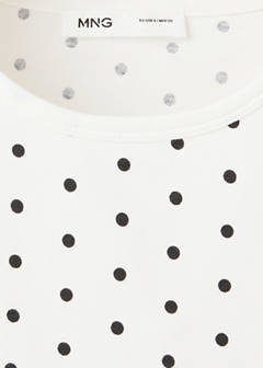 Polka dots cotton t-shirt — White 6
