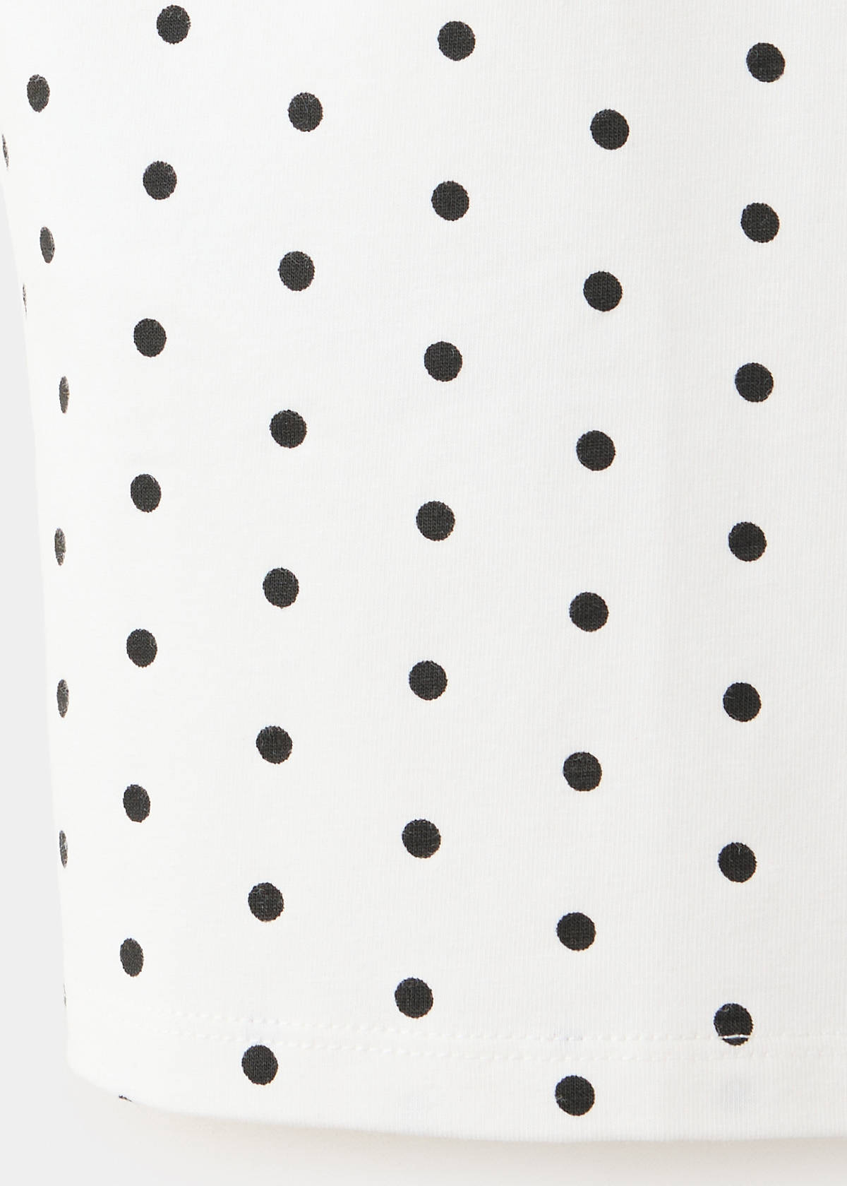 Polka dots cotton t-shirt — White