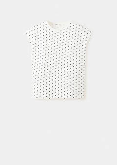 Polka dots cotton t-shirt — White 5