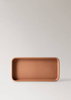 Striped resin bath tray — Ochre 5