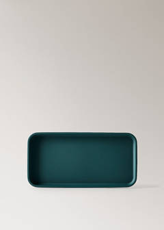 Striped resin bath tray — Dark Green 5