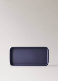 Striped resin bath tray — Blue 5