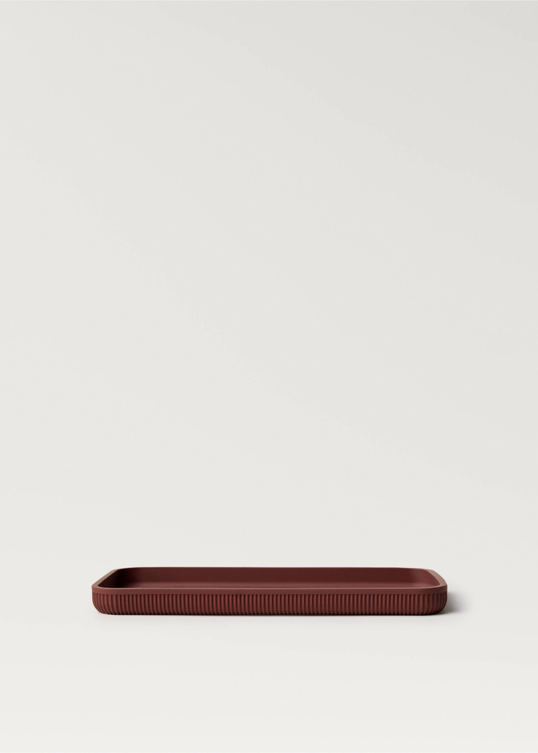 Striped resin bath tray - Article without model, Maroon. Ref: 37093859-00.