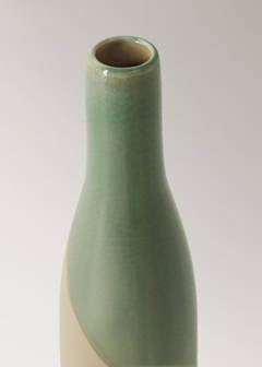 100% stoneware bicolour vase — Turquoise 2