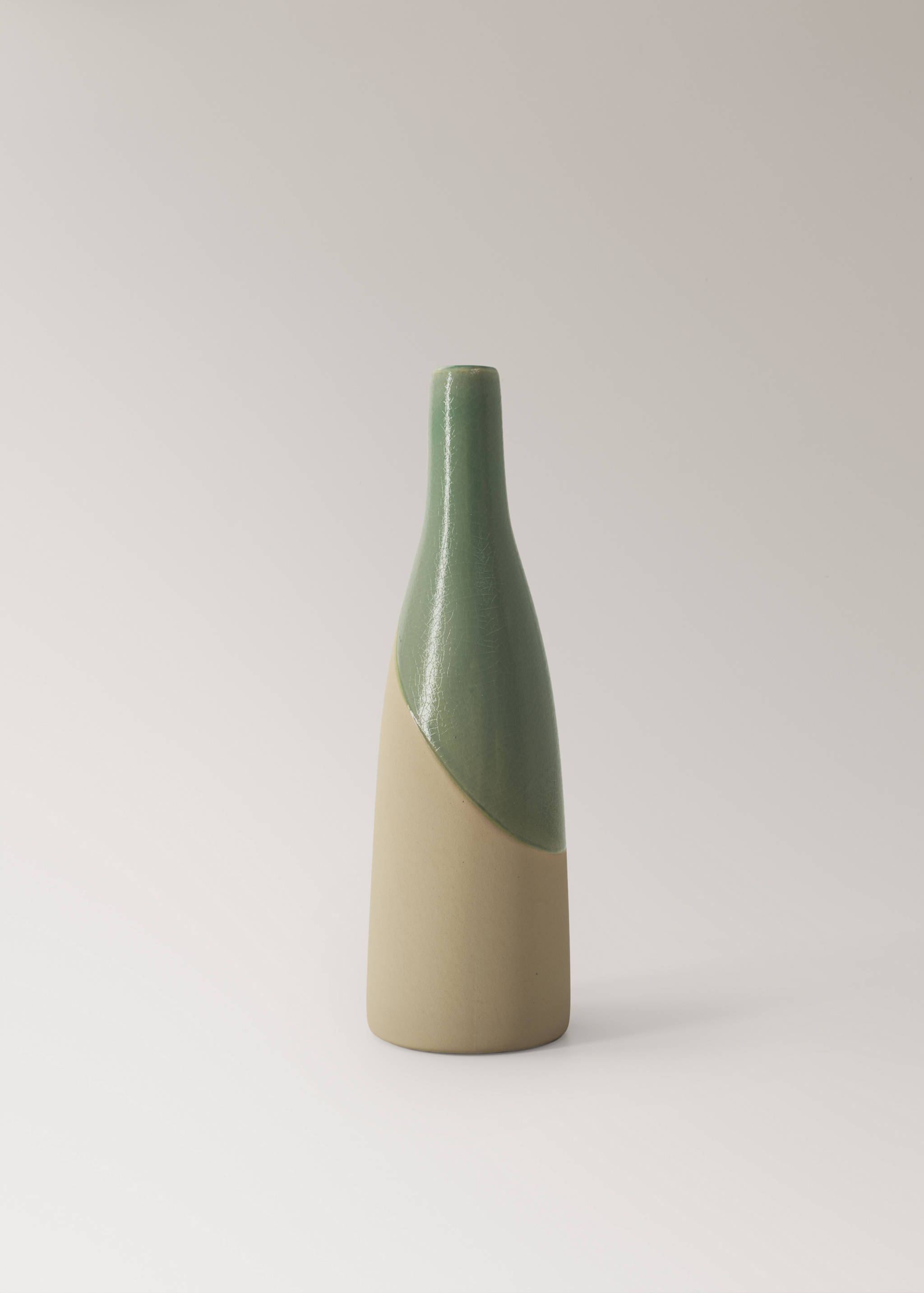 Two-tone 100% stoneware vase - Article without model