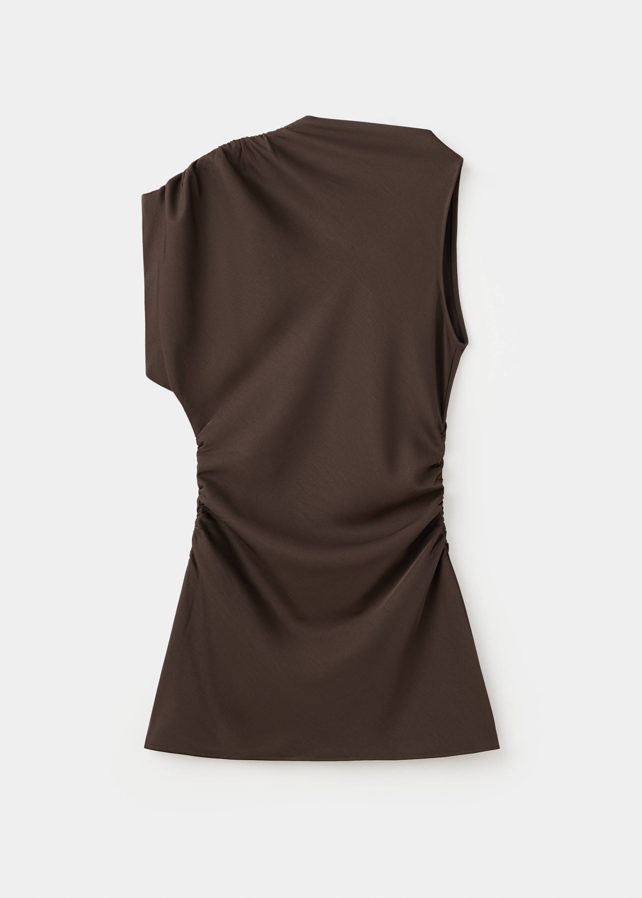 Asymmetric side ruched dress - Article without model
