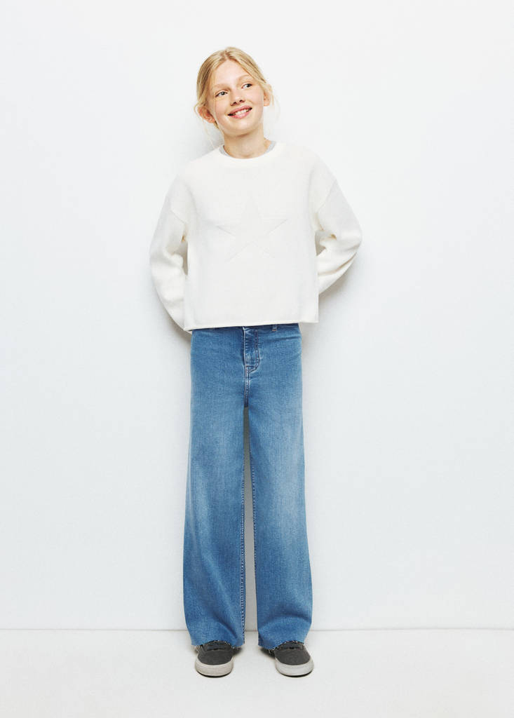 Straight seamless jeans — Medium Blue