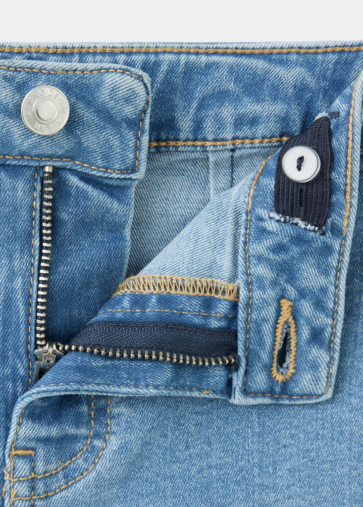 Straight seamless jeans — Medium Blue