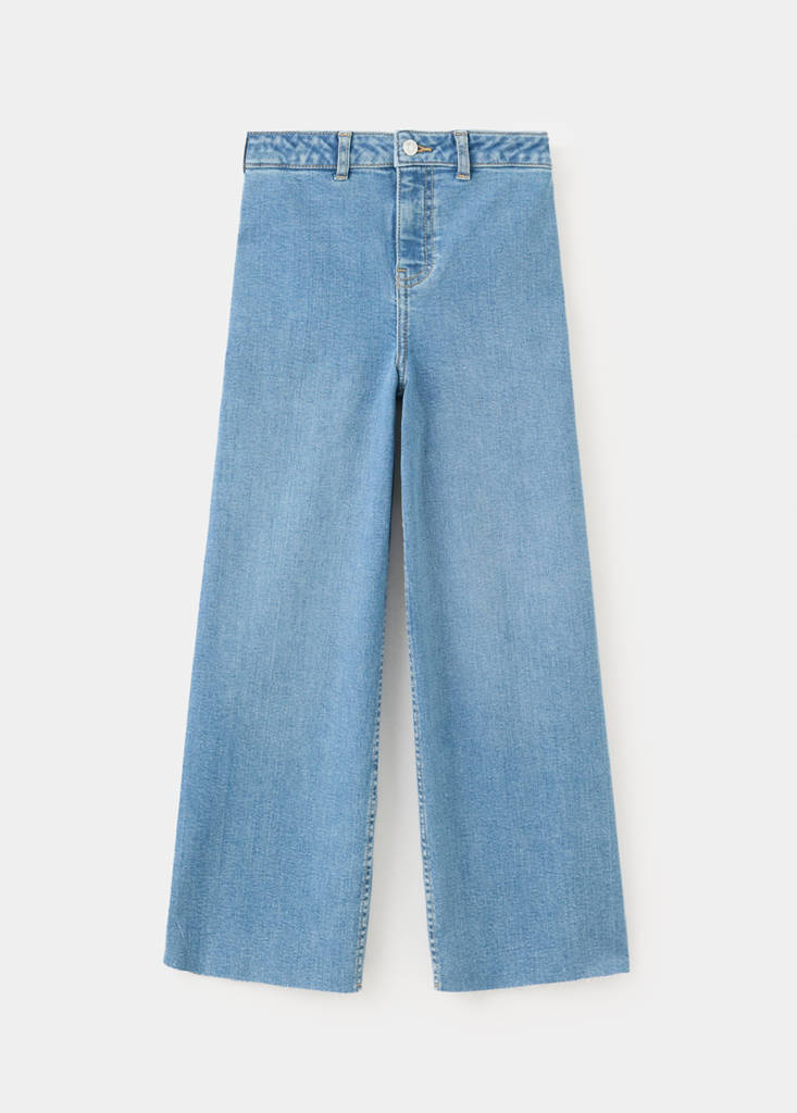 Straight seamless jeans — Medium Blue