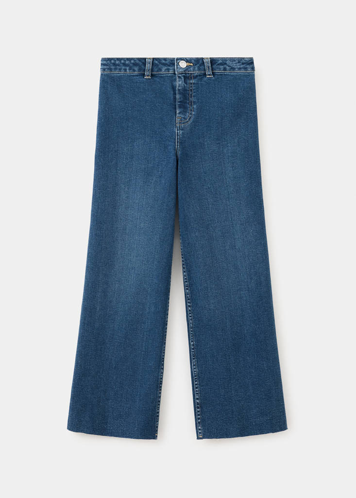 Straight seamless jeans — Dark Blue
