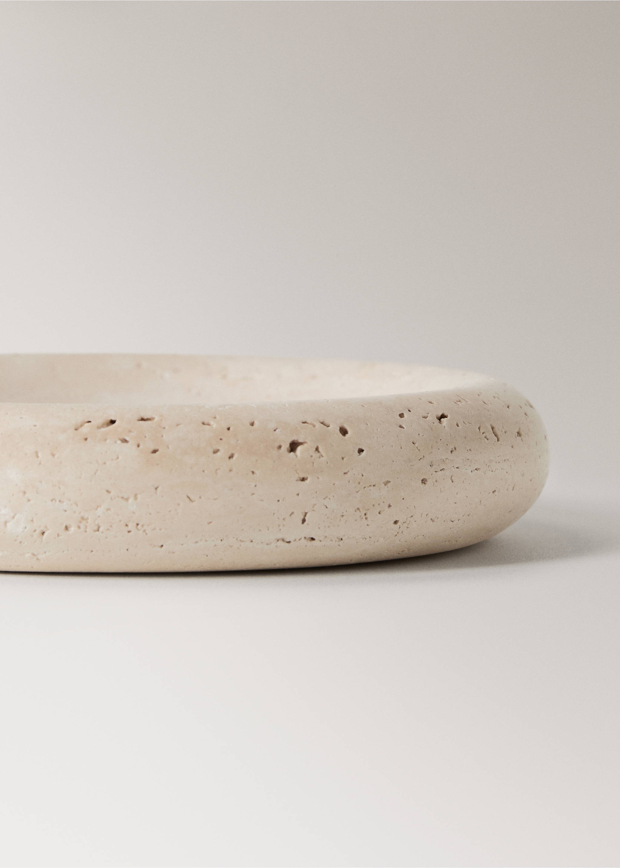 Marble soap dish - Details of the article 2, Ecru. Ref: 37093864-00.