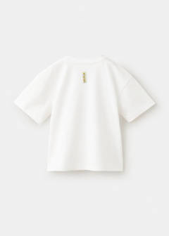 Printed cotton-blend t-shirt — White 4