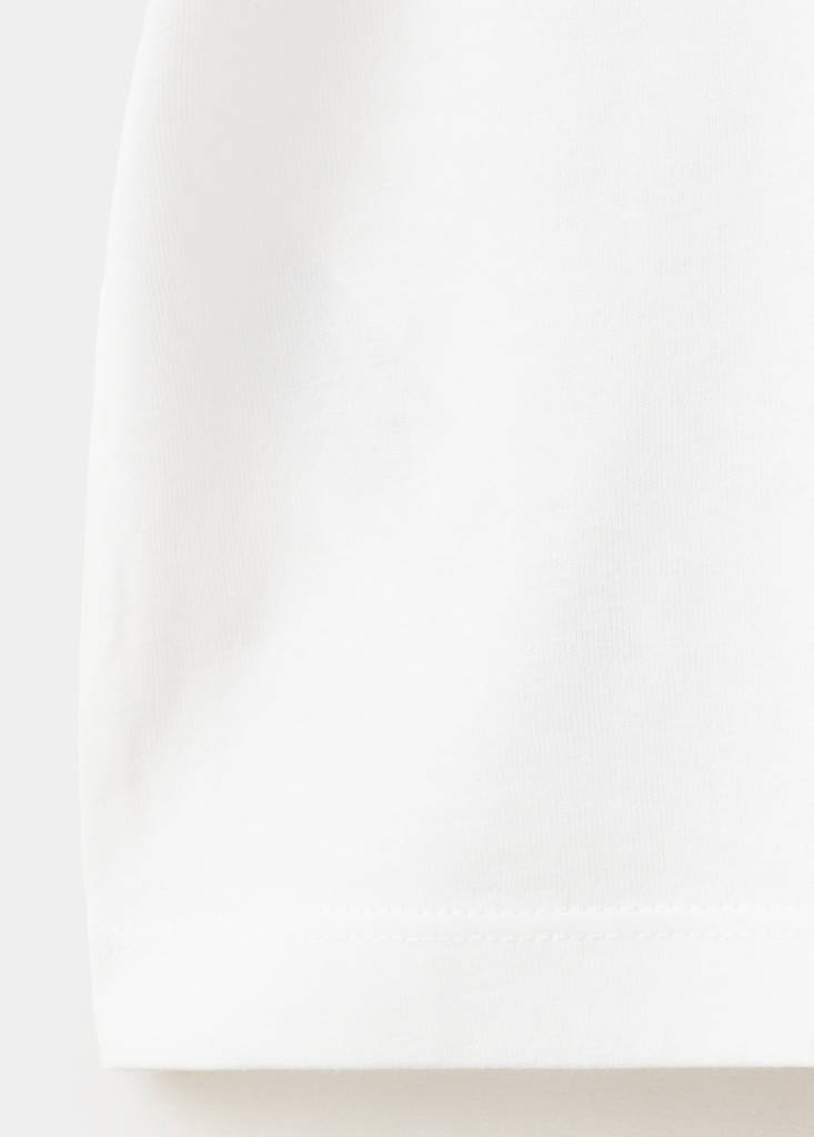 Printed cotton-blend t-shirt — White