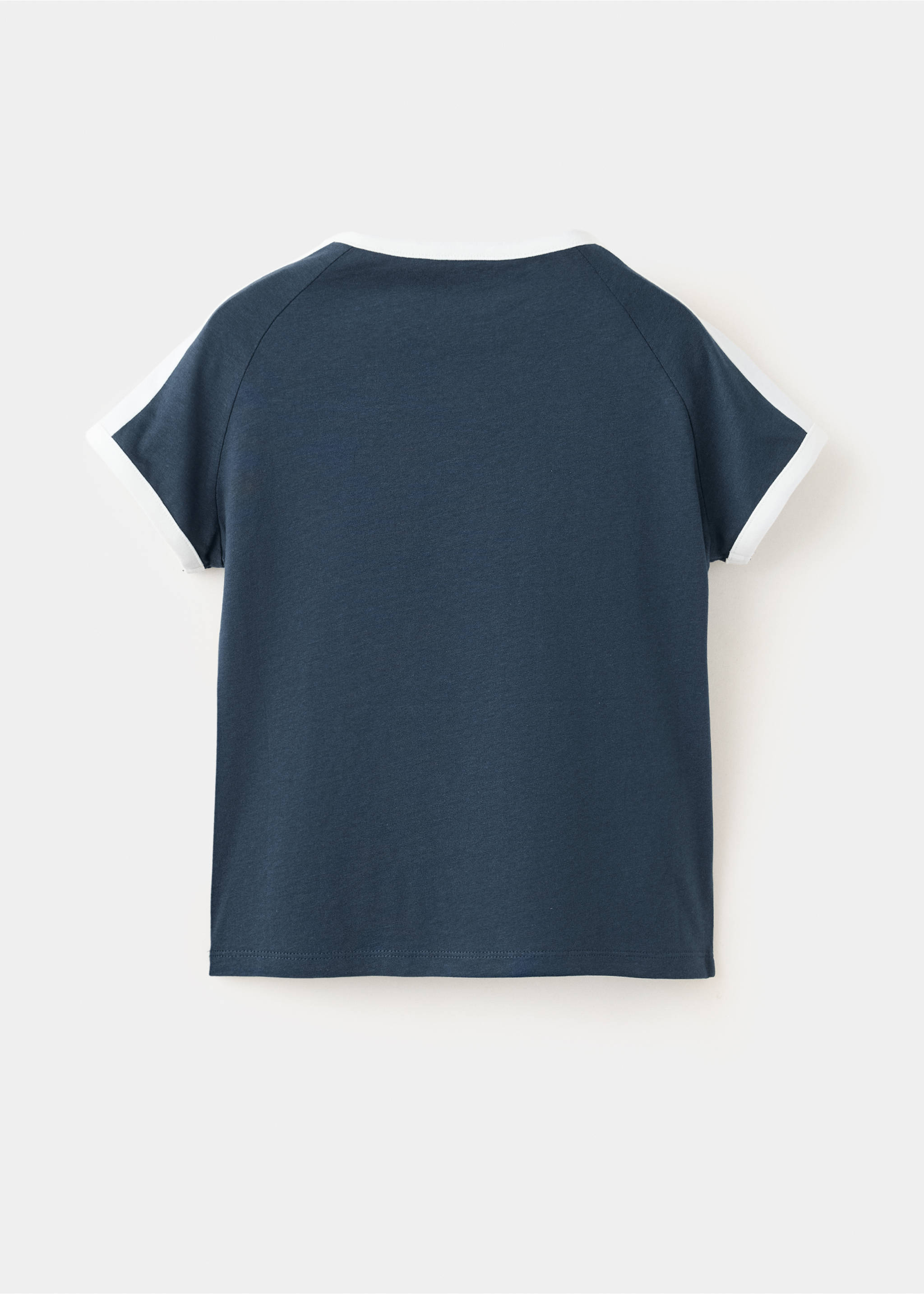 Printed cotton-blend t-shirt - Reverse of the article, Navy. Ref: 37093872-00.