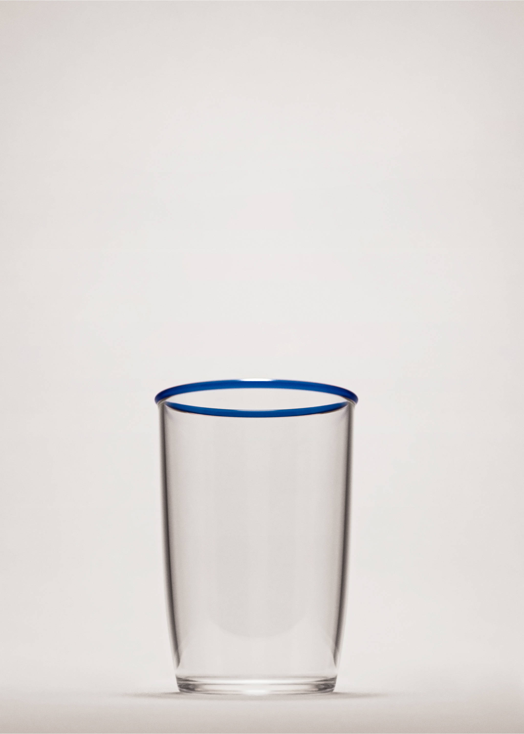 Borosilicate glass with coloured rim - General plane, Vibrant blue. Ref: 37093873-00.