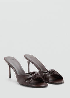 Stiletto heel knot sandal — Chocolate 2