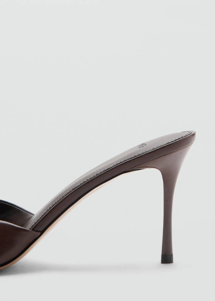 Stiletto heel knot sandal — Chocolate