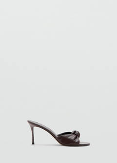Stiletto heel knot sandal — Chocolate 1