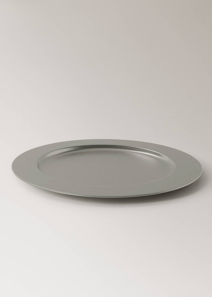 Matte stainless steel underplate — Silver