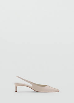 Pointed toe leather shoes — Ecru 1