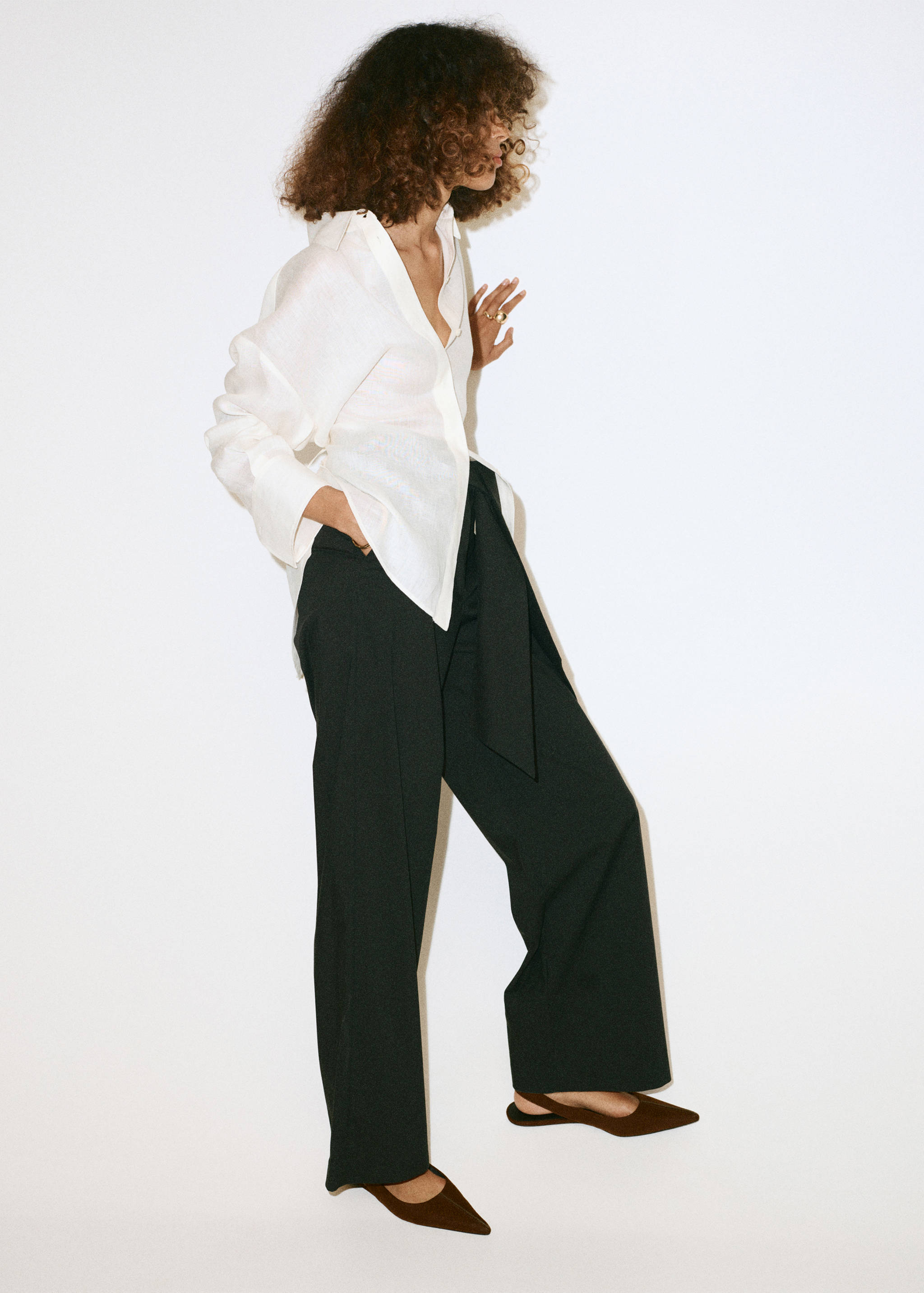 Pointed toe flat shoes - General plane