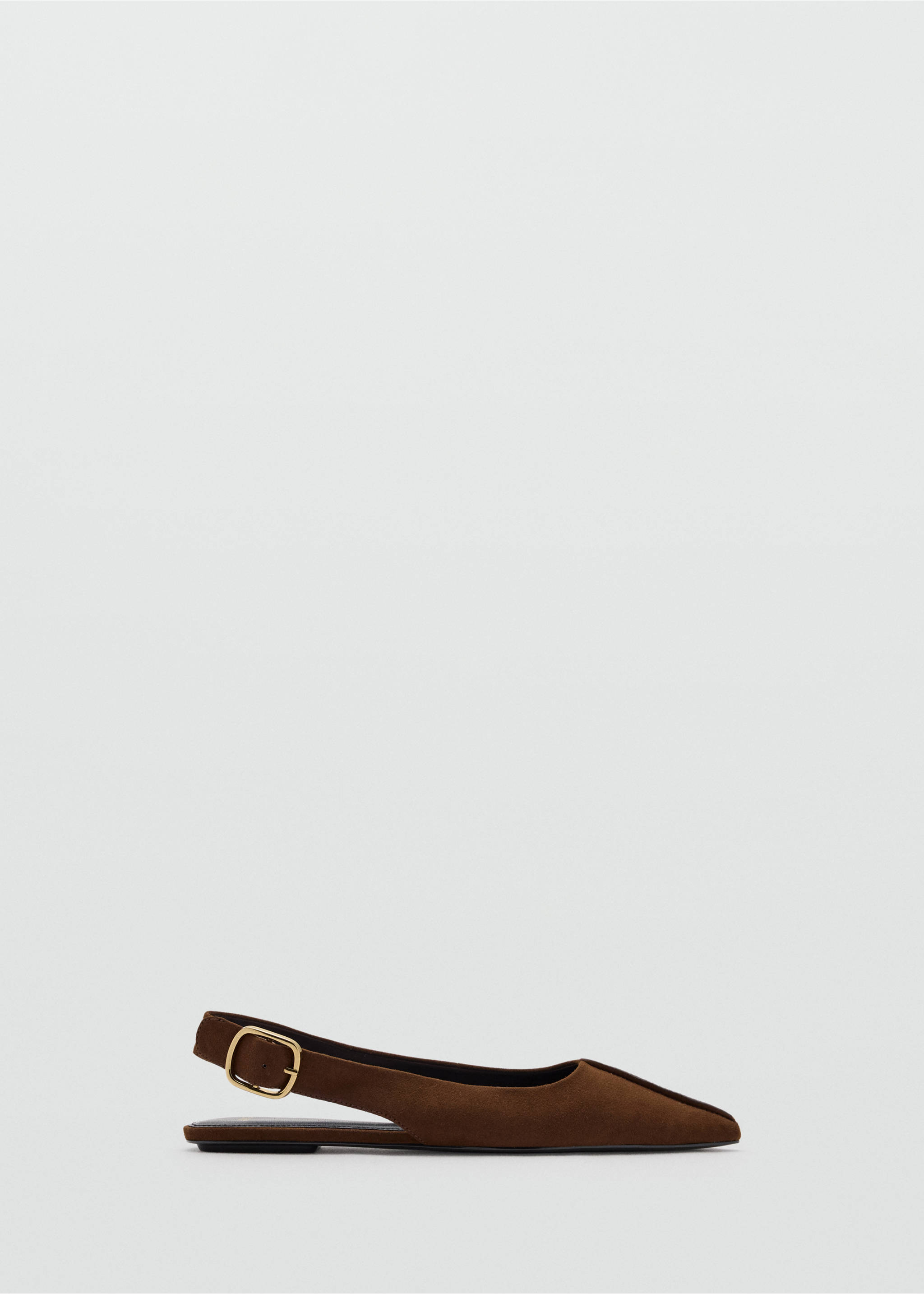 Pointed toe flat shoes - Article without model, Chocolate. Ref: 37093882-00.