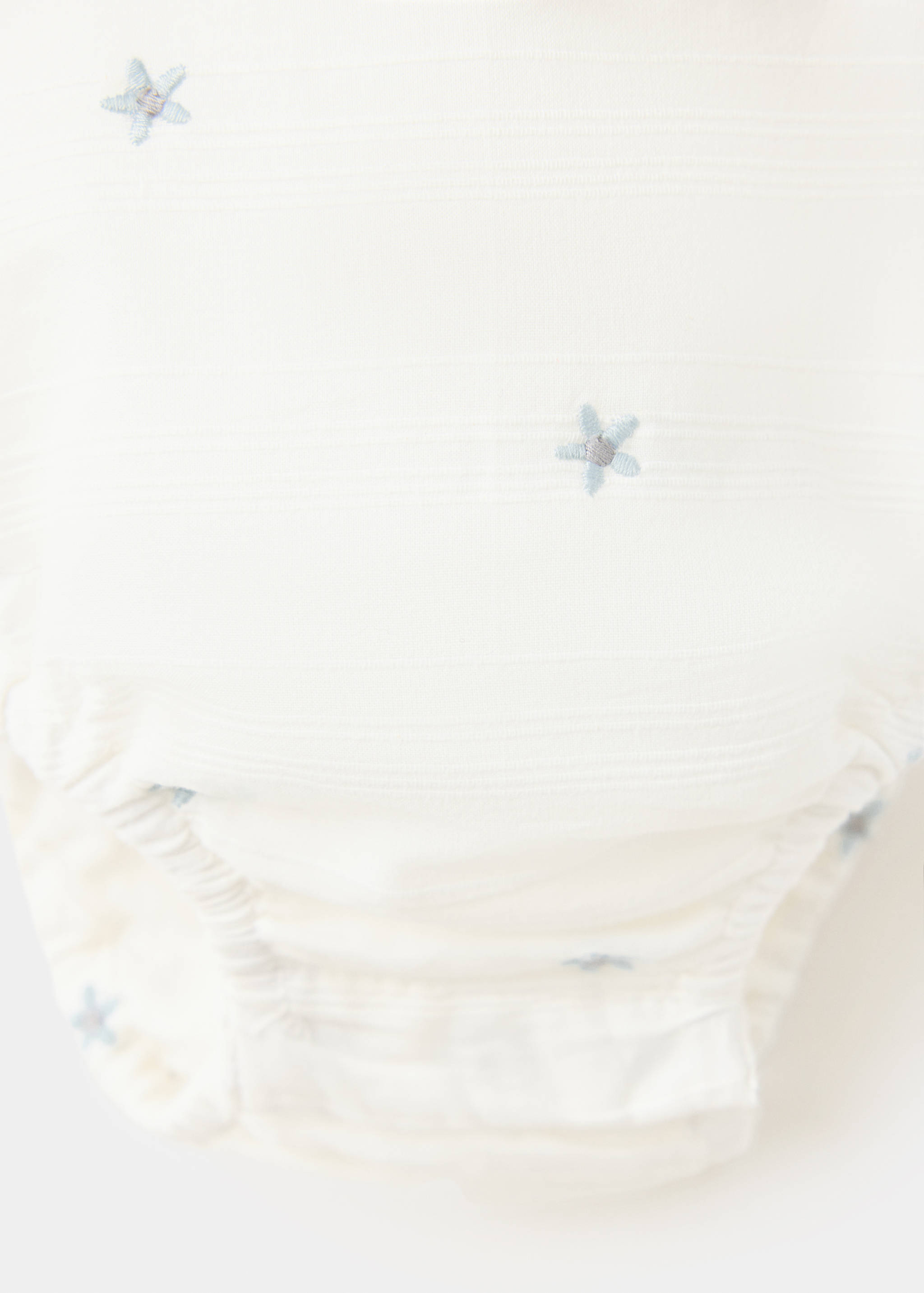 Cotton playsuit with floral embroidery - Details of the article 8